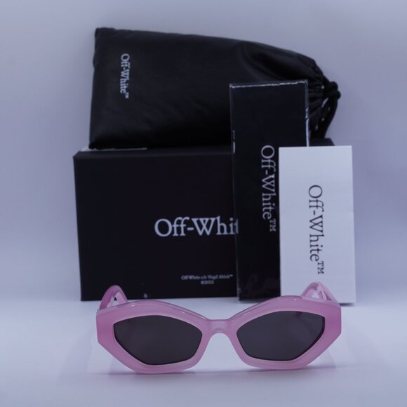 Off-White OERI144 HILO 3007 Cat Eye Sunglasses – Pink/Grey